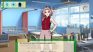 in jikage rising arc 2 episode 05, the ninja slut contrasts her hardcore readiness with big tits and handjob skills