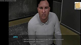 John stands up for his sexy coach in this hentai scene