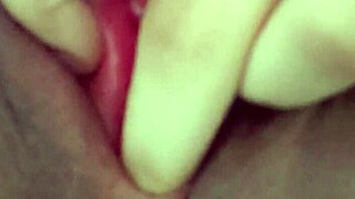 Indian Babe Fiercely Rubs Her Shaved Slutty Cunt Before Heading to Work