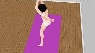 leo! watch this anime girl stretch in yoga!