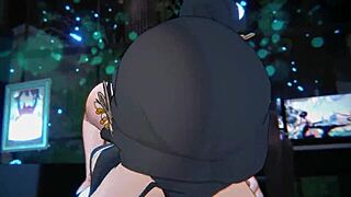 Ruan Mei appears in anime hentai with intense action!