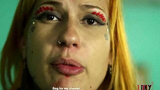 Two Brazilian suicide girls, Tamires Rosa and Antonela Red, dominate Sub Zero with golden nectar in a wild fetish scene.