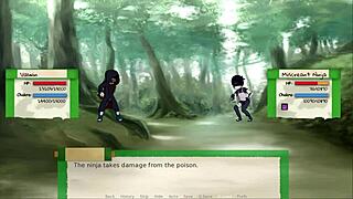 in jikage rising arc 2 episode 05, the ninja slut contrasts her hardcore readiness with big tits and handjob skills