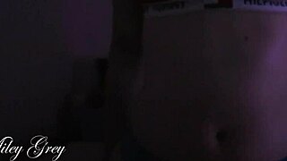 Teen slut rides big cock with lights!