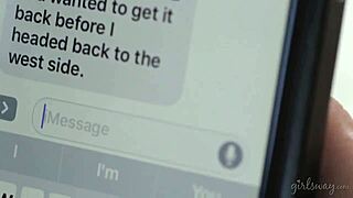 A text message interrupts keisha grey and haley reed's hot lesbian sex