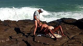Anal on the Rocks with Busty Blonde Tourist! 🔥