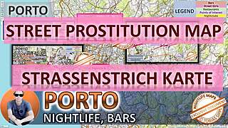 Porto portugal street map of massage parlours and brothels