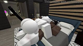 A shemale bunny shows me how much she can ride a big black cock