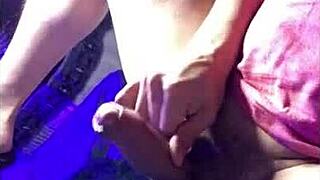 I sucked him on the couch, then the table to milk my cum.