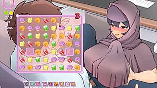 Tsundere Milf In Hentai Game Gives Titjob Under Desk To Employee