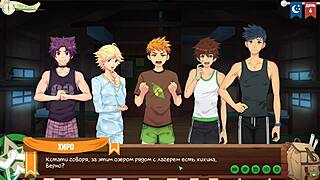 Keitaro feels aroused jerking off in shower during game friends camp episode 6