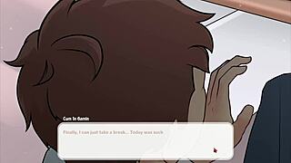 Tsundere Milf In Hentai Game Gives Titjob Under Desk To Employee