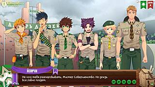 Keitaro feels aroused jerking off in shower during game friends camp episode 6