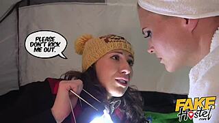 hey, this young camper gets seduced by a hot milf in the hostel