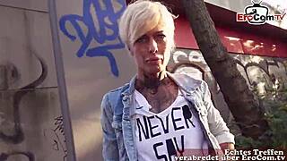 outdoor pov bang with a tattooed blonde german milf is pure fire 🔥