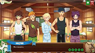 Keitaro feels aroused jerking off in shower during game friends camp episode 6