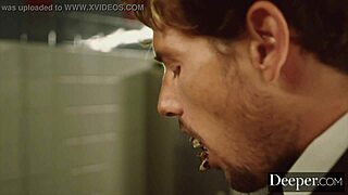 deeper abigail mac fucks young employee in bathroom spooning