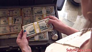 Is the blonde sub getting anal before foot job?