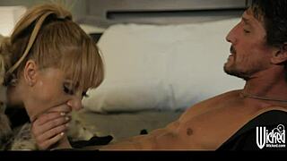 Sexy Russian mail-order bride bangs new husband for first time. Raw undressing leads to wild action!