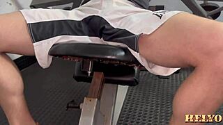 personal trainer gets skinny brunette and boyfriend eager to suck cock