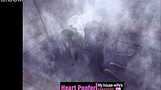 Chilling at the sauna with cartoon characters