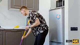 rim4k russian girl in red stockings and friend enjoy threesome sex