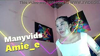 slut destroys his face with spit in full deepthroat action!