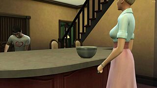 Stepmom Fucks Nerdy Stepson After Catching Him Masturbating In His Room!