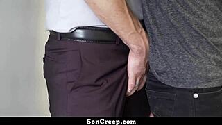 stepson rides stepdads big cock bareback