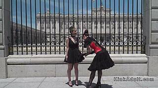 spanish slave bound in public domination