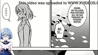 Midnight visitor in hentai anime game