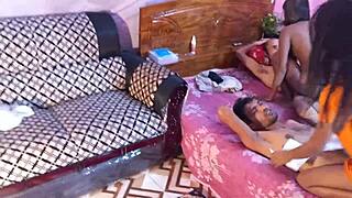 bengali couples swap partners for a wild foursome bang on the same bed in a crazy xxx party