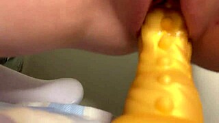 I came twice with my monster dildos, feeling so wet and orgasming hard.