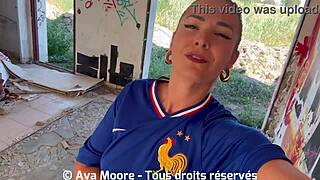 French Slut Sucks Strangers for Euro 2024