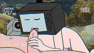 Hey, check out this TV woman and cameraman in a wild sex animation! 😏