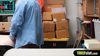 i caught that blonde shoplifter and filled her tight pussy