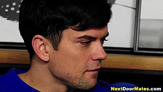 Gay pornstar barebacks straight guy for first time