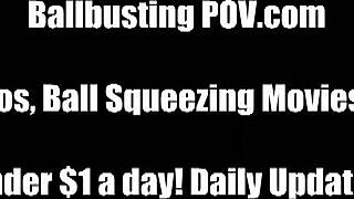 I will kick your balls in pointy high heels