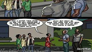 Interracial gangbang with bbc teens running train on pornstar milf.