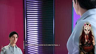 apocalust 9 gamer girl in see-through bra playing a porn game