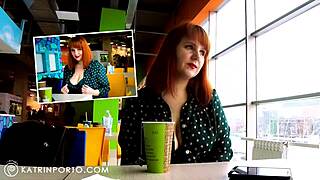 Katrin Porto flashes big tits and hairy pussy in mall 😍