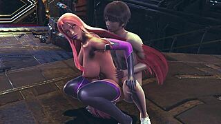 Makai Kishi from Taimanin Asagi 3 gets her tight 18+ pussy pounded hard in spooning pose