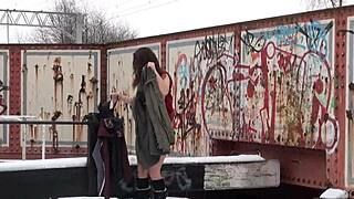 Indian Babe Snowbeauukf in Snow