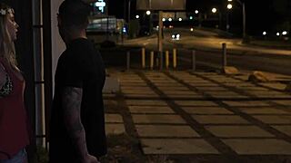 Stranded teen 18+ roughly fucked outdoors