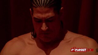 joe and kristen take a dip in the pool as they foreplay with other couples