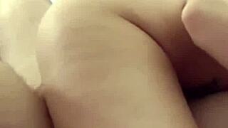 Watch this horny Italian get fucked by a stranger in lingerie, with blowjob and cowgirl