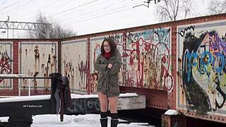 Indian Babe Snowbeauukf in Snow