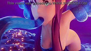 mona encounters slime in this anime hentai cartoon adventure.