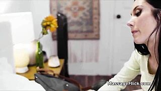 i’m obsessed with my roomie’s innocent massage turning into wild lesbian scissoring