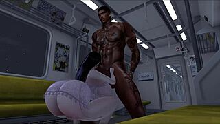 i love how that busty slut gets surprised by big cock on train